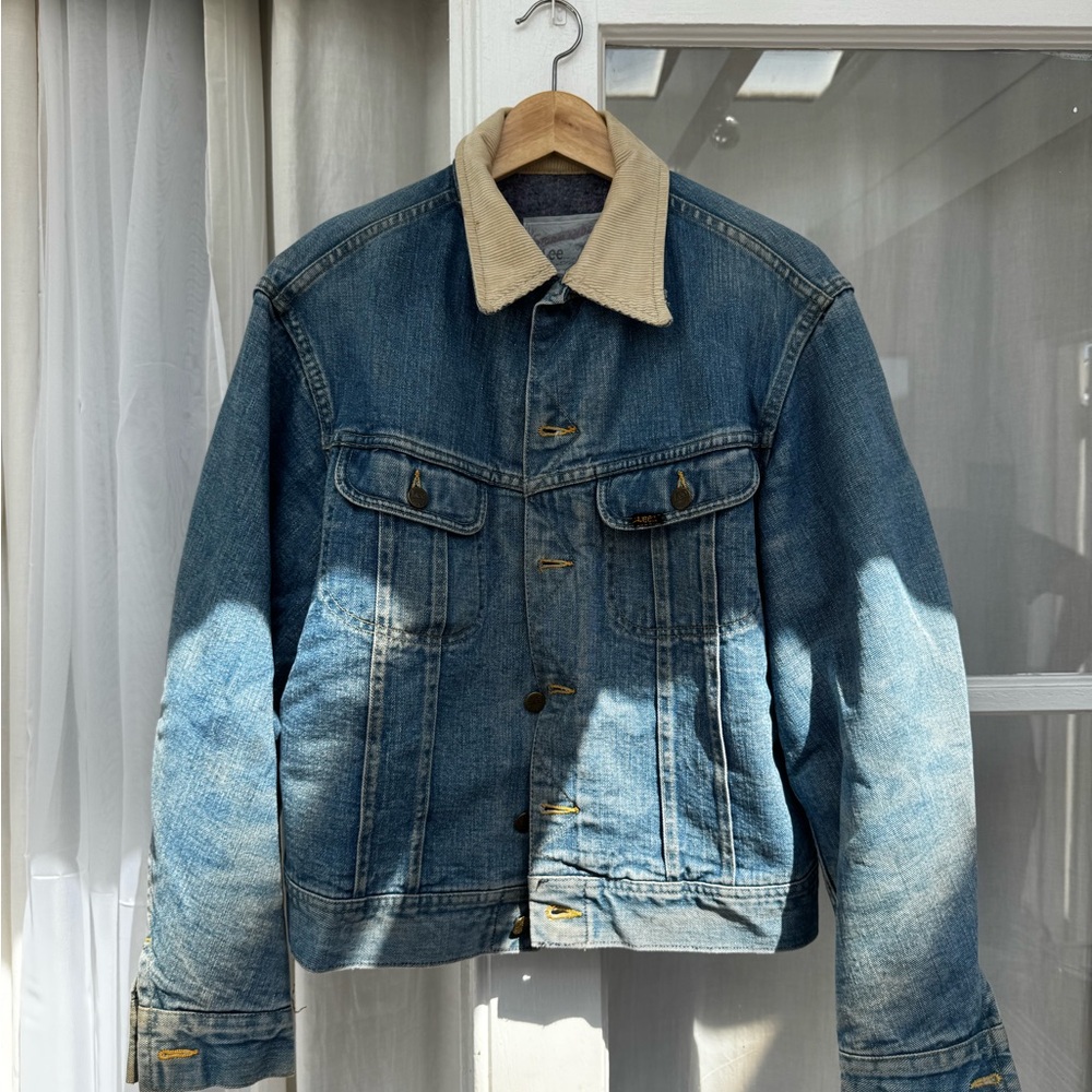 Lee Stormrider Vintage Jean Jacket with Corduroy Collar!